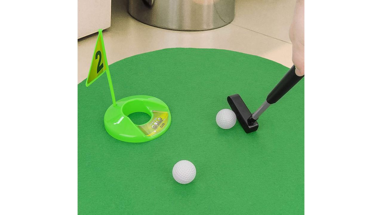 Mini Golf pour toilettes - Idée cadeau jeu original pour WC