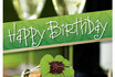 Geburtstagskarte - Champagner und Kleeblatt 