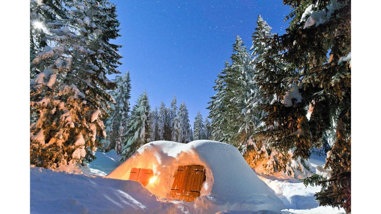 Iglu Übernachtung in Chamonix für zwei Personen